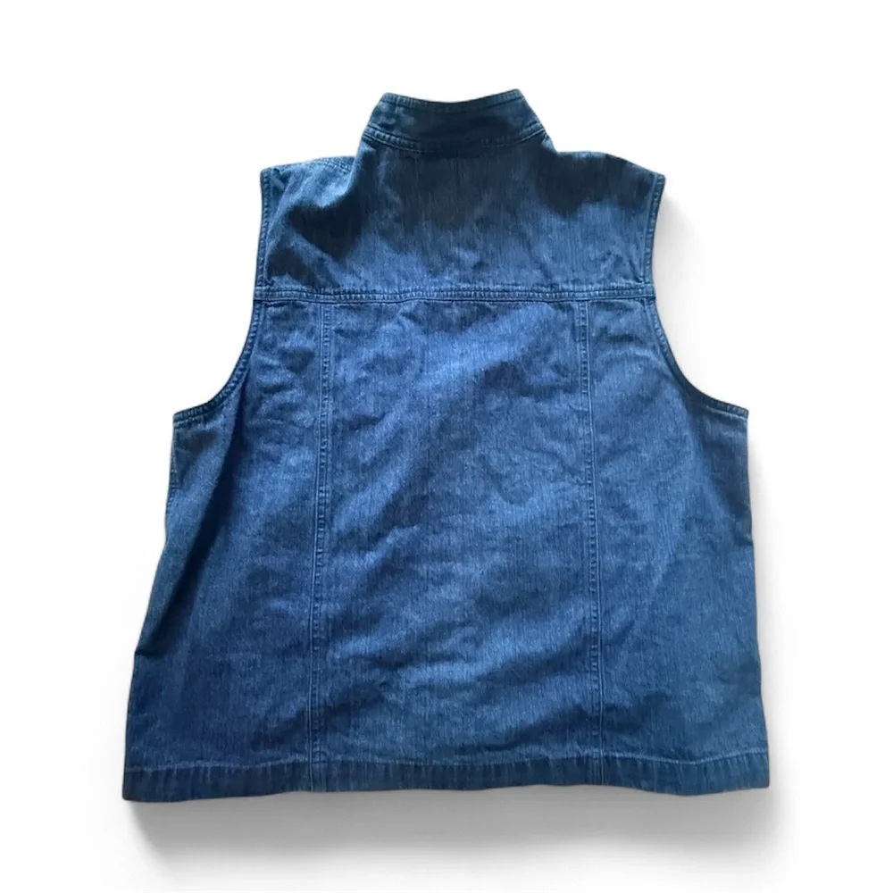 Talbots Classic Blue Denim Vest - Picture 2 of 6